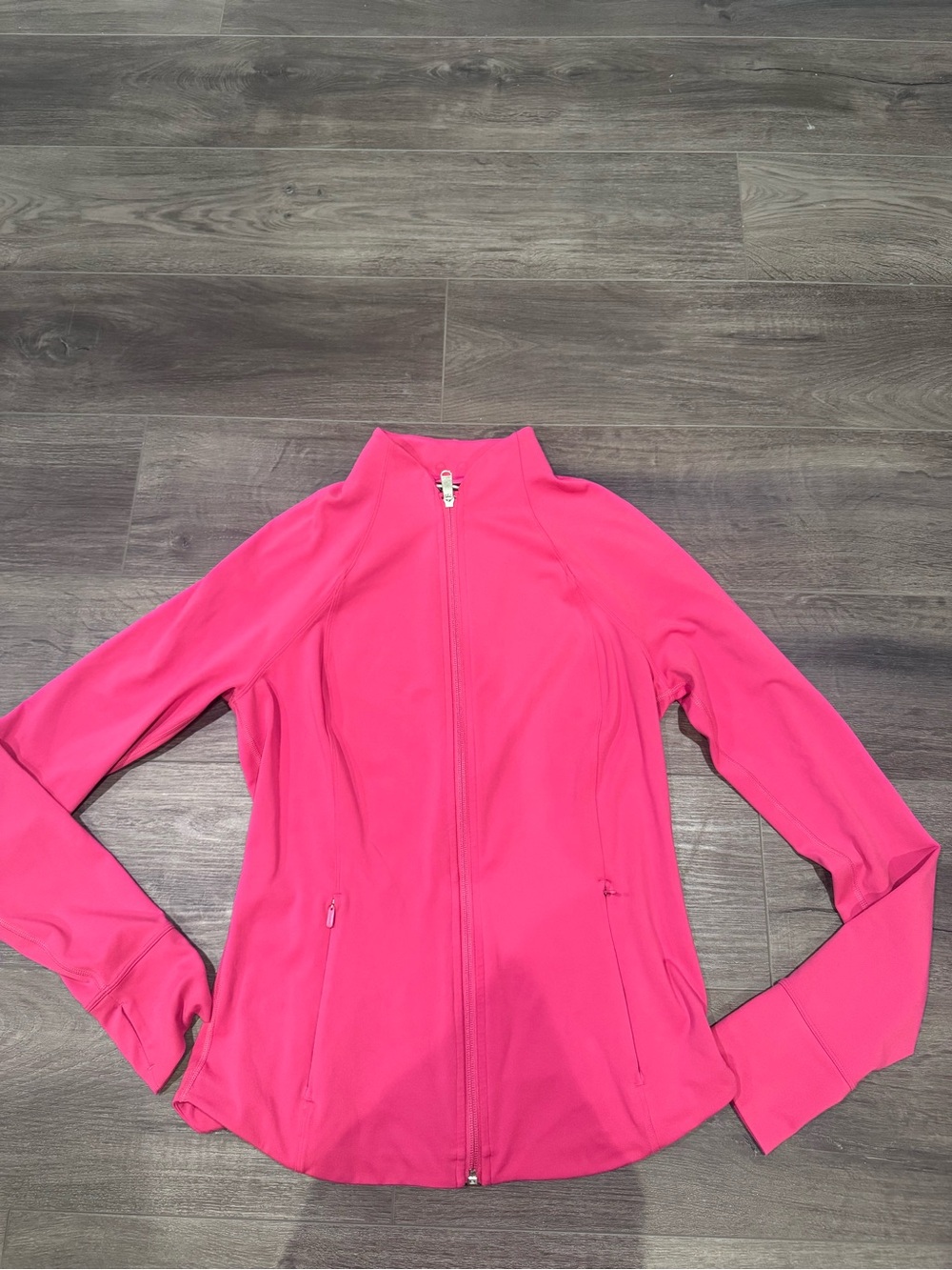 Athleta Women’s Pink Full-Zip activewear jacket , medium tall